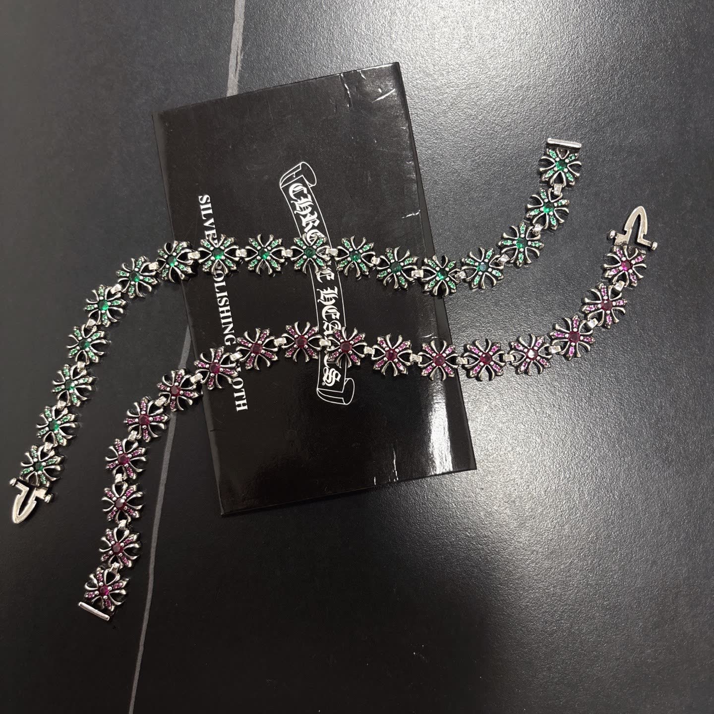 Chrome Hearts Rome Hearts Silver Tone Flower Bracelet